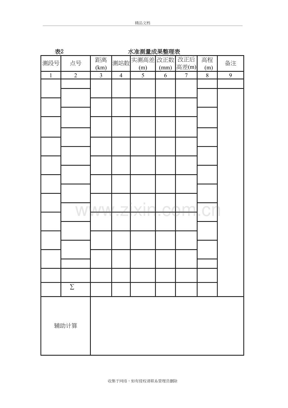 三等水准测量记录表教学文案.doc_第3页