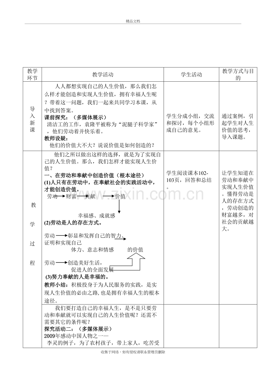 价值的创造与实现教学设计-复习过程.doc_第3页