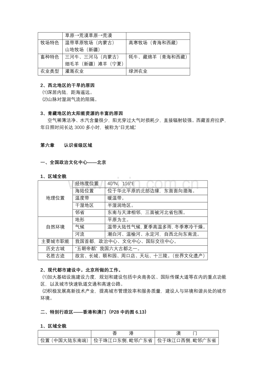 八年级下册地理复习提纲-(人教版)复习课程.doc_第3页