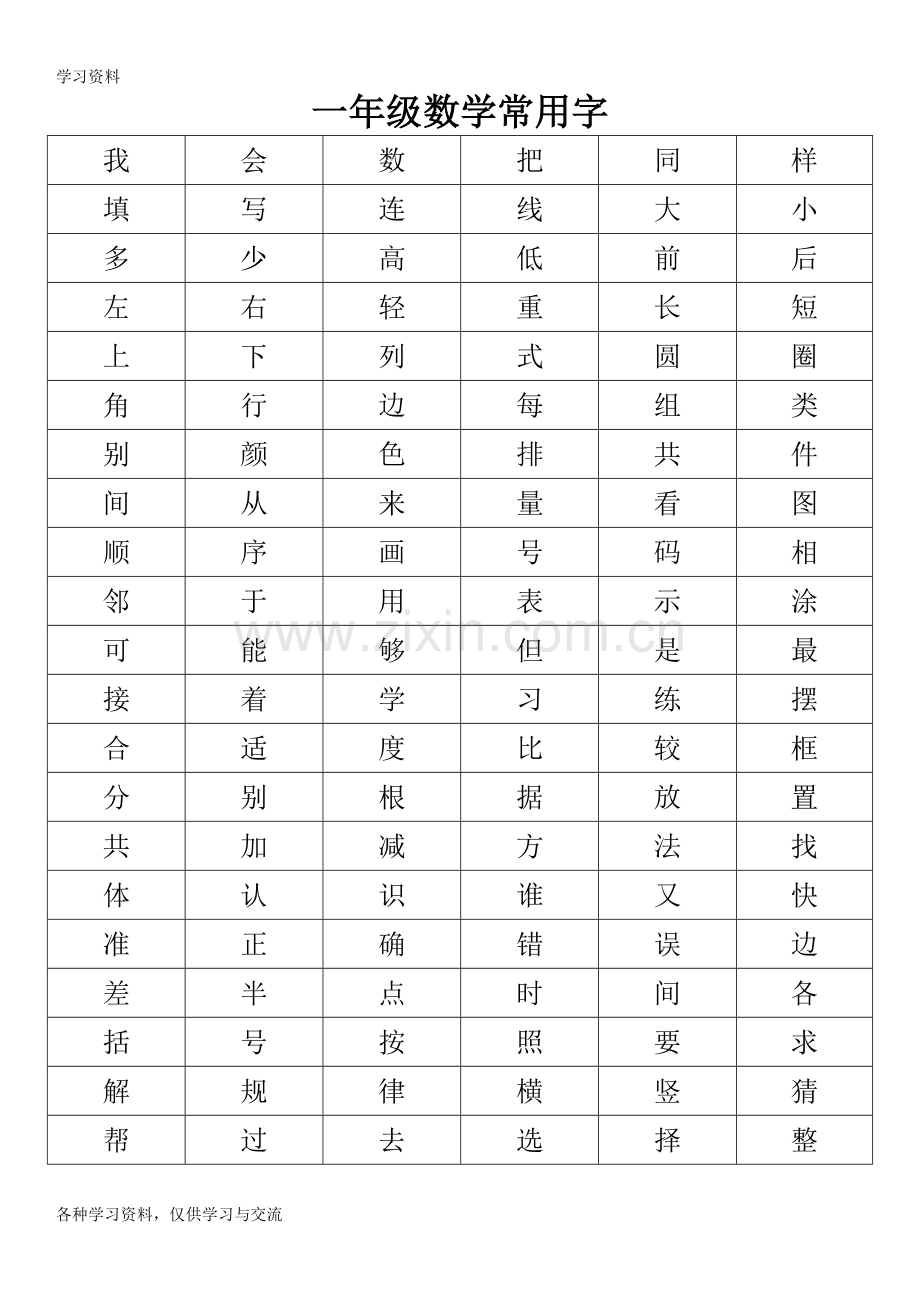 一年级数学应用题常用到的生字教程文件.doc_第1页