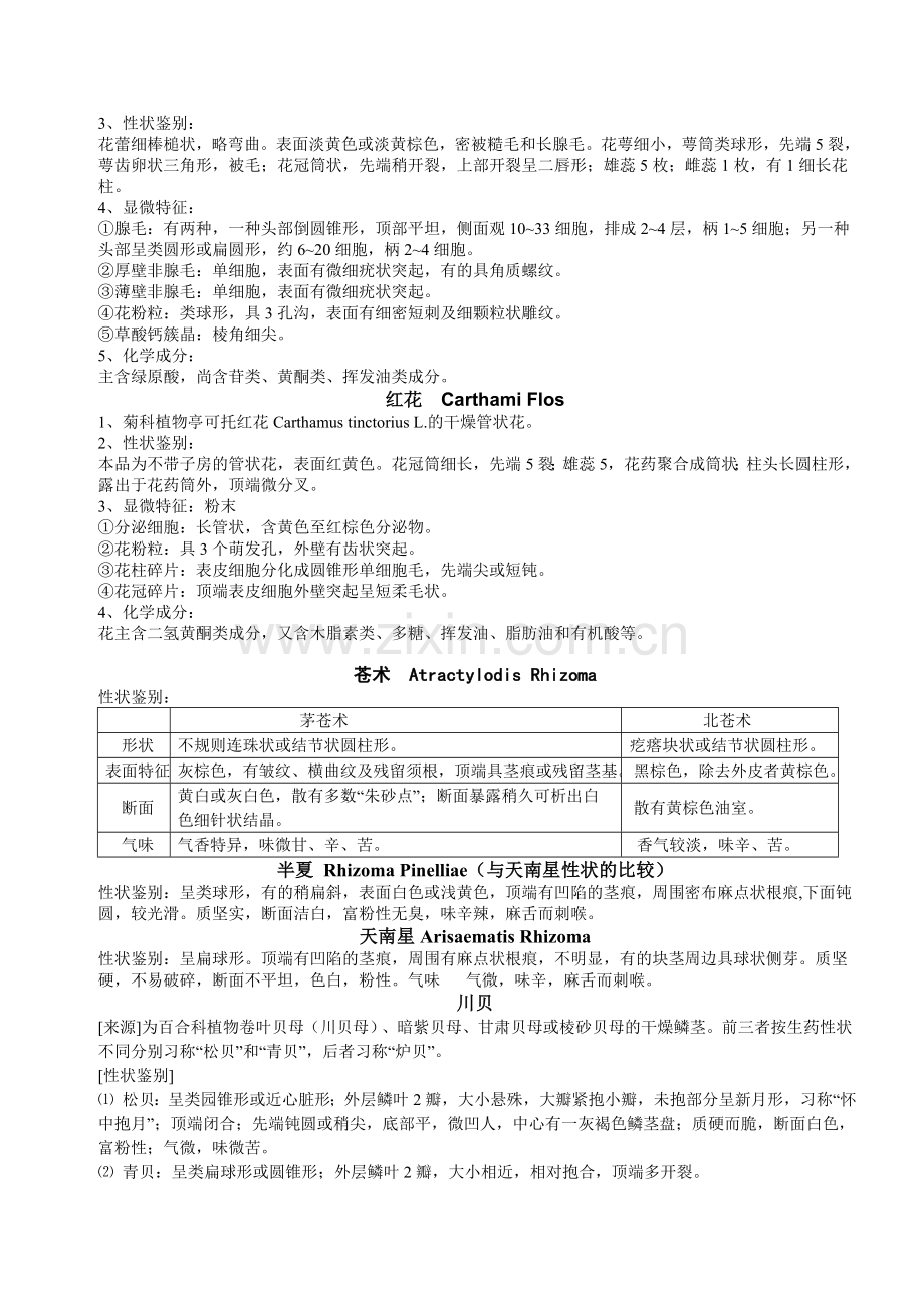 生药学复习题纲2教学内容.doc_第3页