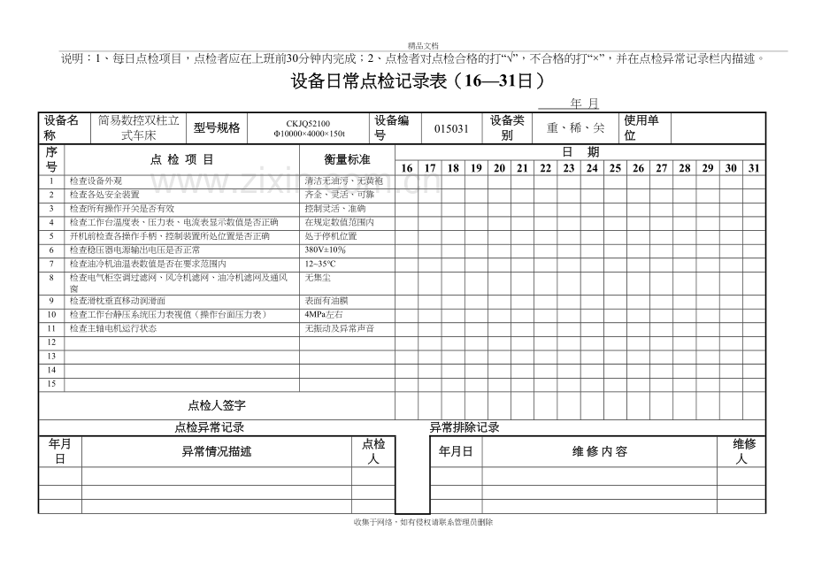 设备日常点检表模板教案资料.doc_第3页