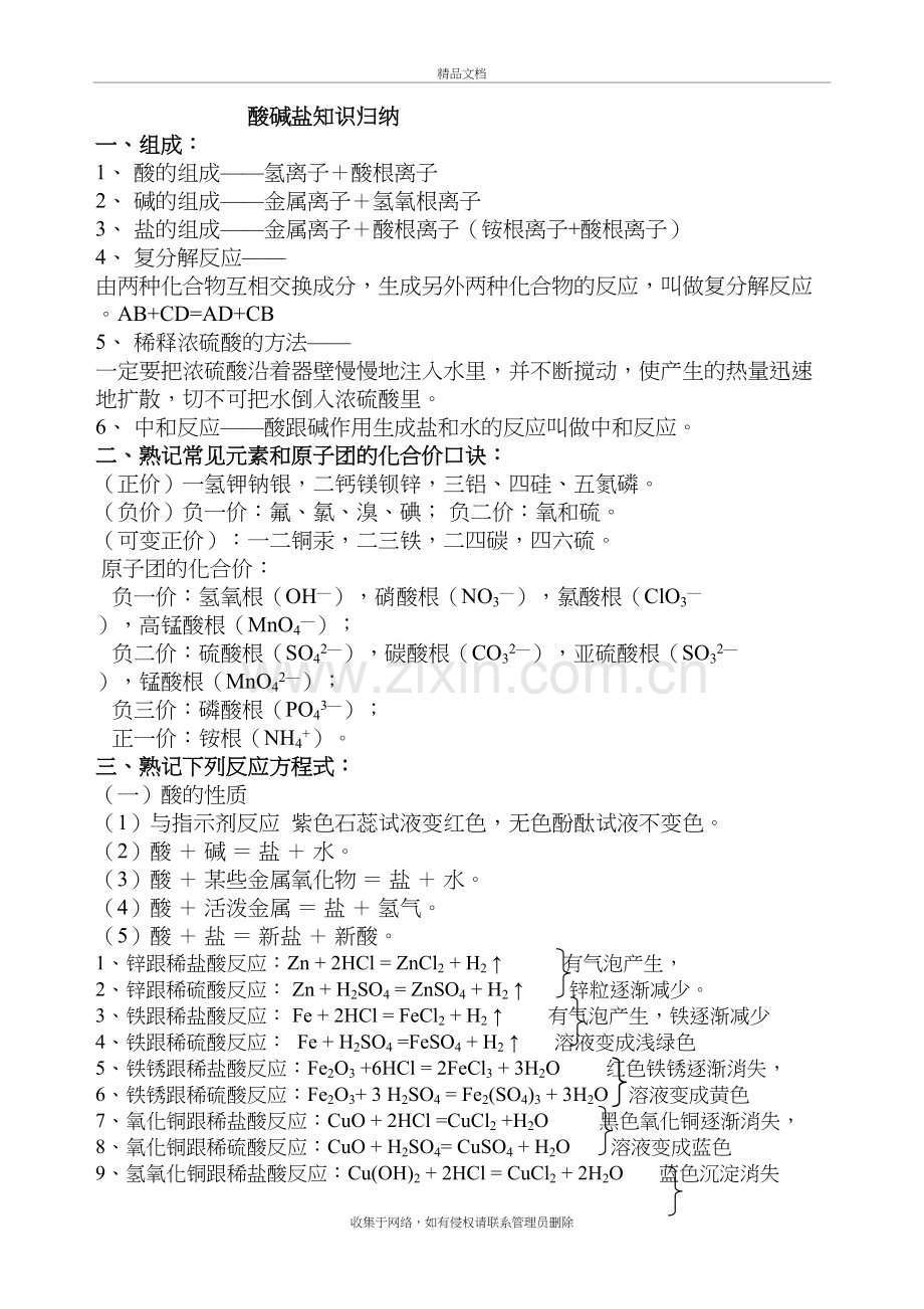 常见酸碱盐知识归纳教学教材.doc_第2页