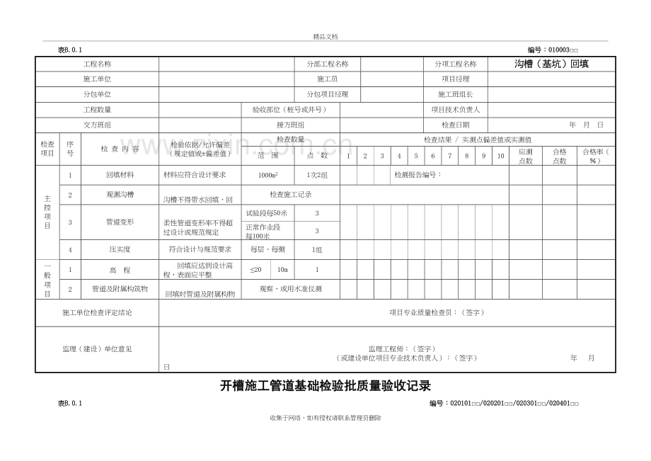 市政工程资料检验批新表格(资料必备)知识分享.doc_第3页