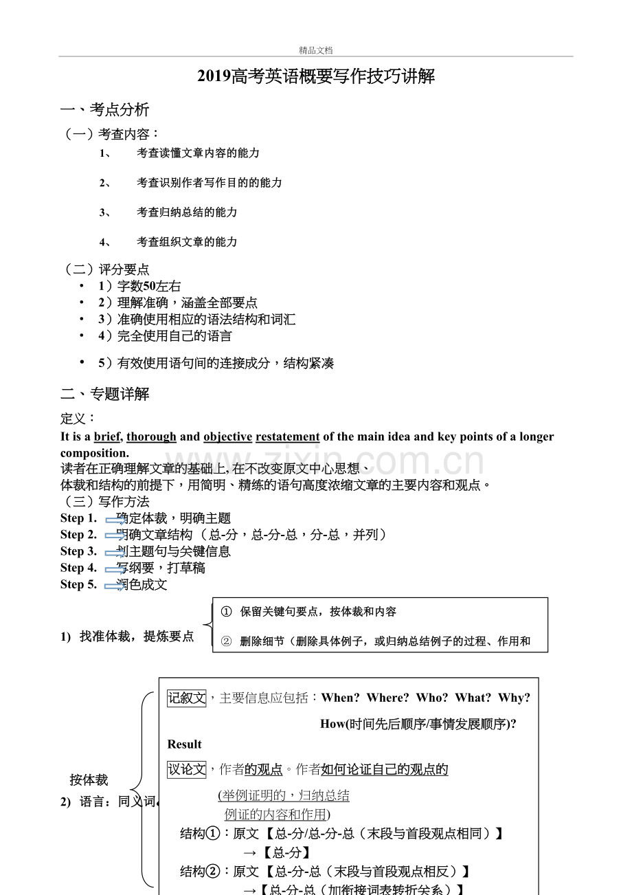 2019高考英语概要写作技巧讲解说课材料.docx_第2页