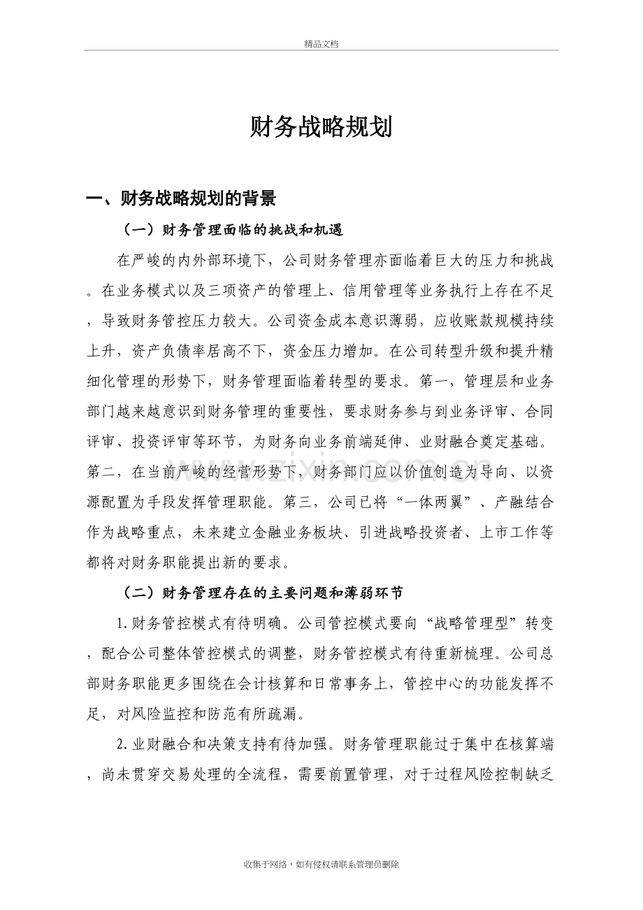 公司财务战略规划说课讲解.doc_第2页