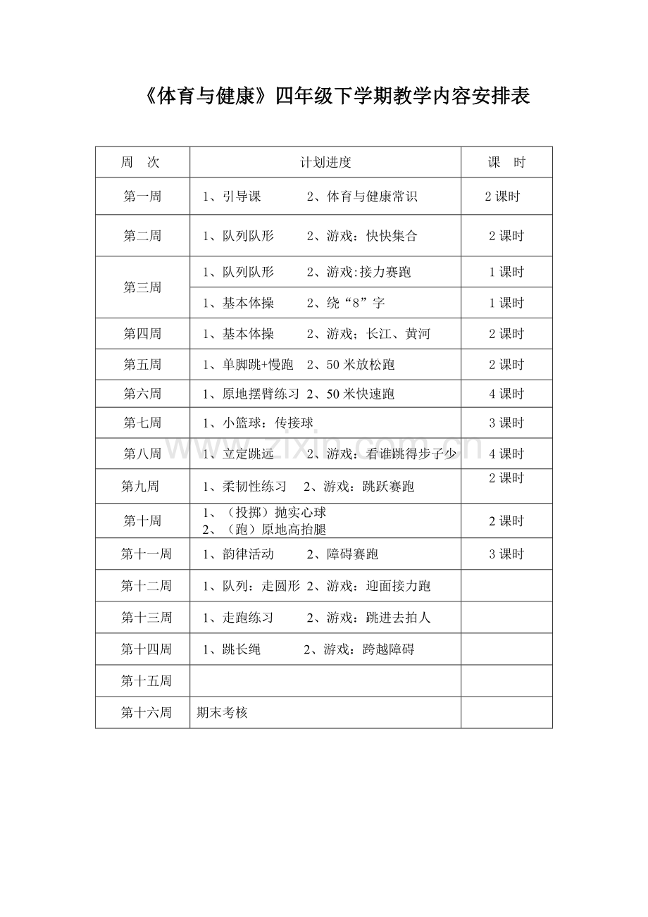 小学四年级下册体育教学计划电子教案.doc_第3页