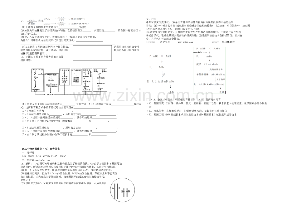 2020-2021学年高二寒假作业-生物(八)-Word版含答案.docx_第2页