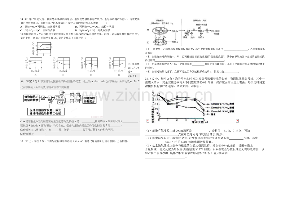 河南省洛阳八中2022届高三上学期第一次月考试题-生物-Word版含答案.docx_第3页