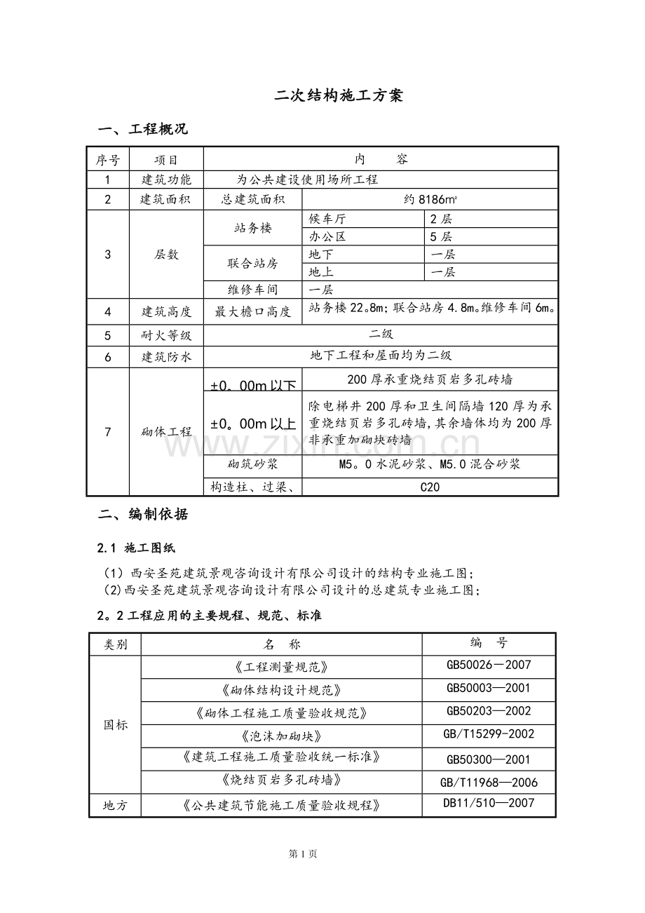 二次结构施工方案(砌体).doc_第2页