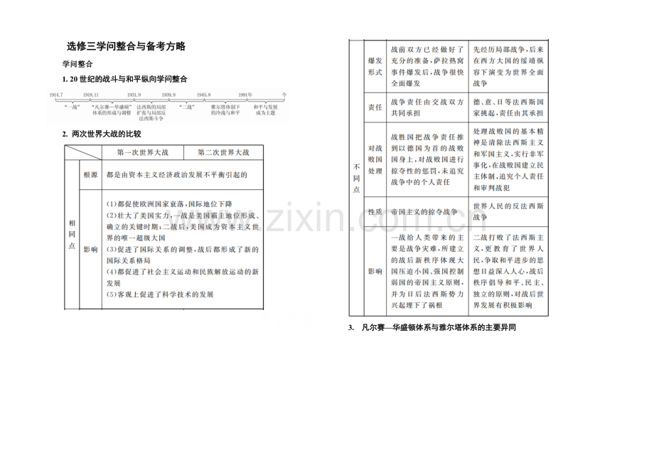 《金版教程》2022届高考历史人教版一轮总复习-选修三知识整合与备考方略-.docx_第1页