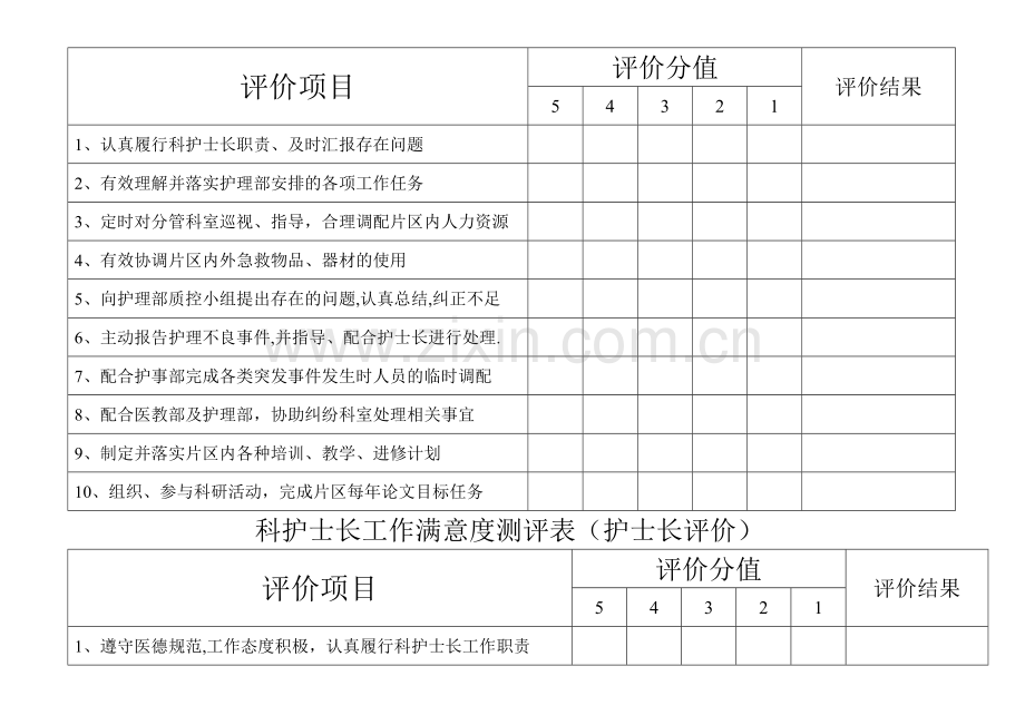 科护士长绩效考核评分标准.doc_第2页