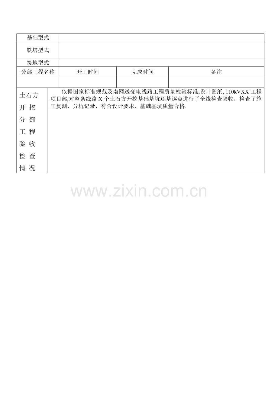 线路工程施工质量三级自检报告(范文).doc_第2页