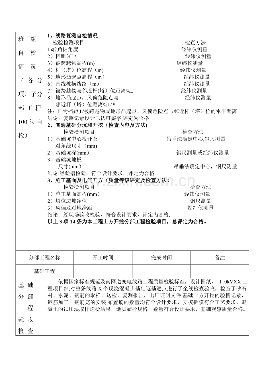 线路工程施工质量三级自检报告(范文).doc_第3页