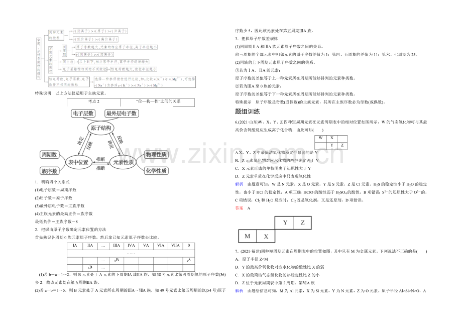 2022高考化学一轮复习考点突破训练：5-2元素周期表-元素周期律(Word版含解析).docx_第2页