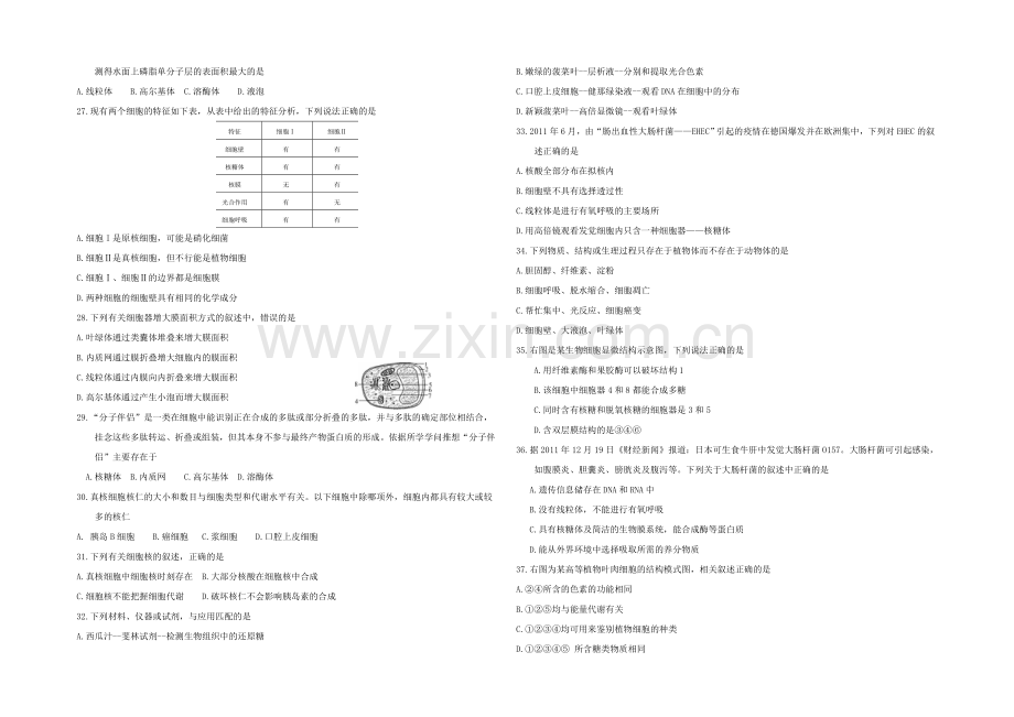 河北省承德联校2020-2021学年高二下学期期末考试生物试题-Word版含答案.docx_第3页