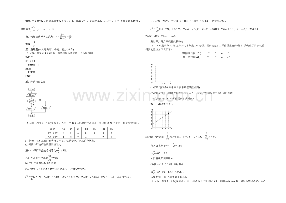 2020-2021学年高一下学期数学(必修3)模块综合检测.docx_第3页