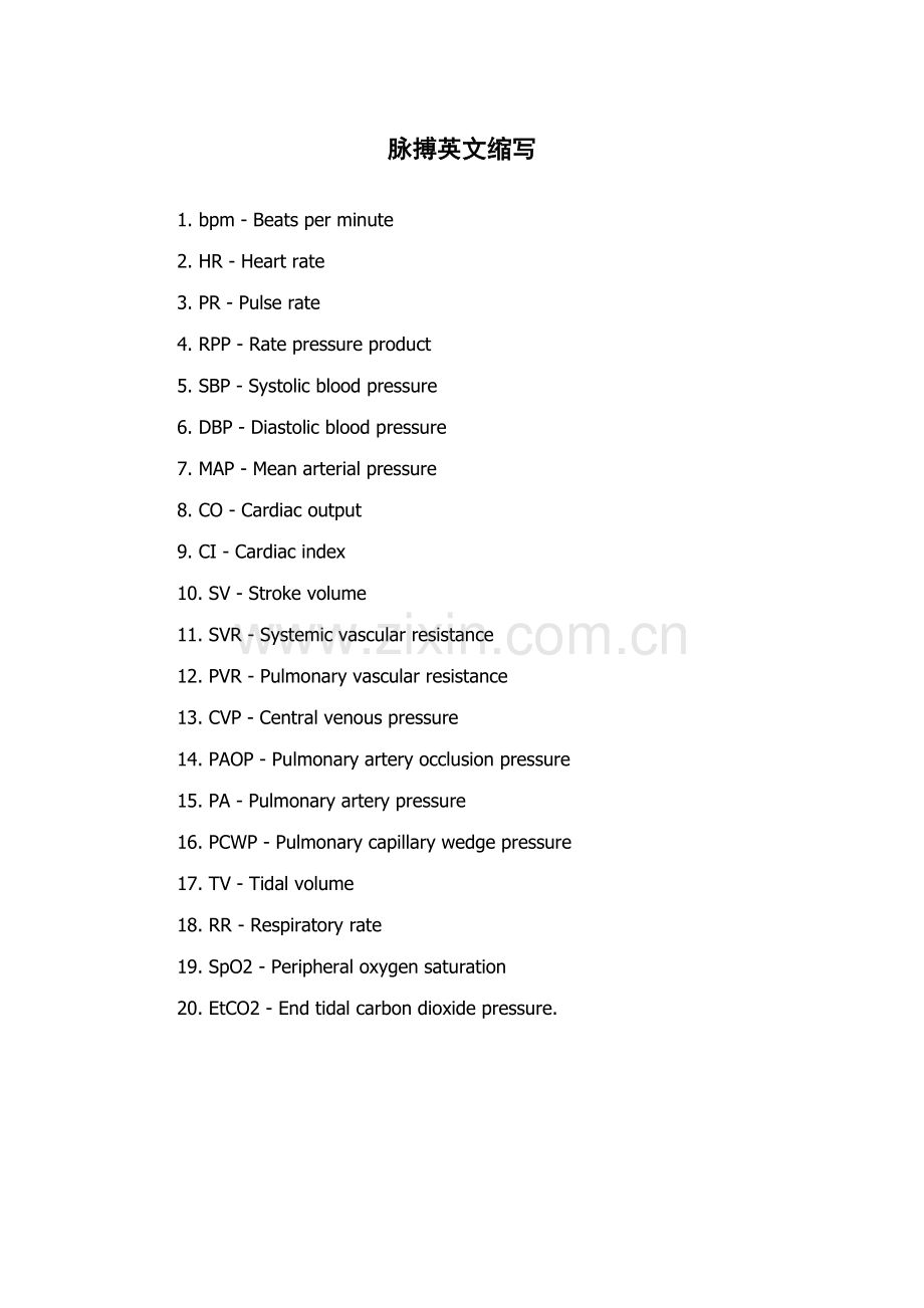 脉搏英文缩写.docx_第1页