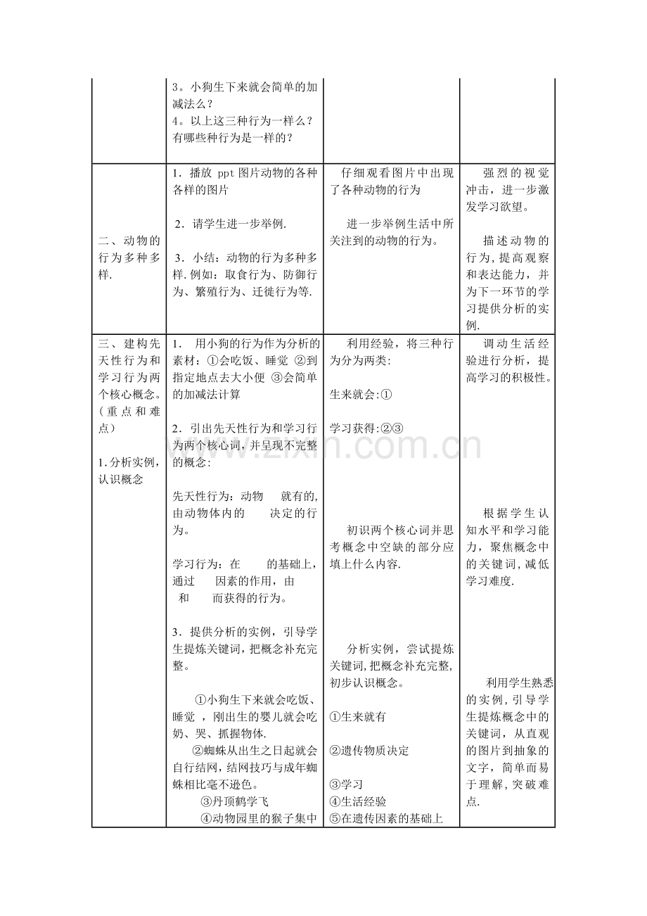 第二节-先天性行为和学习行为-教案.doc_第2页