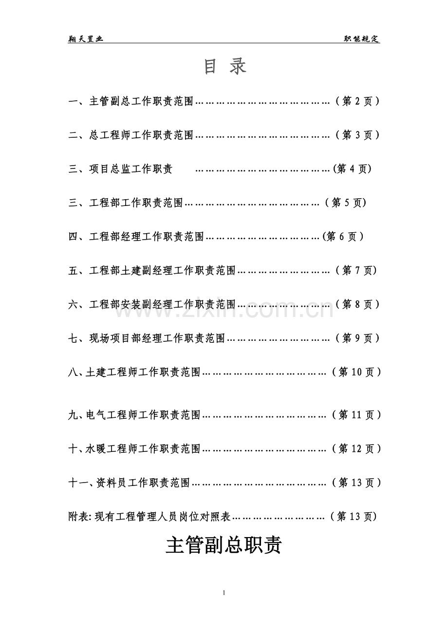 工程部各岗位工作职能合并.doc_第1页