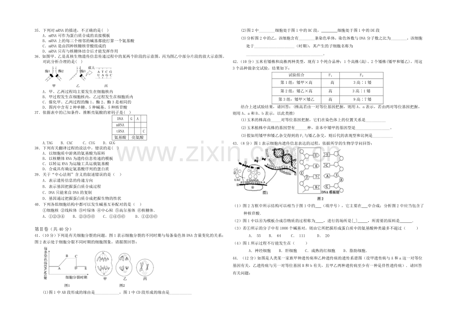 山东省济宁市兖州区2021-2022学年高二上学期期中考试生物试题-Word版含答案.docx_第3页