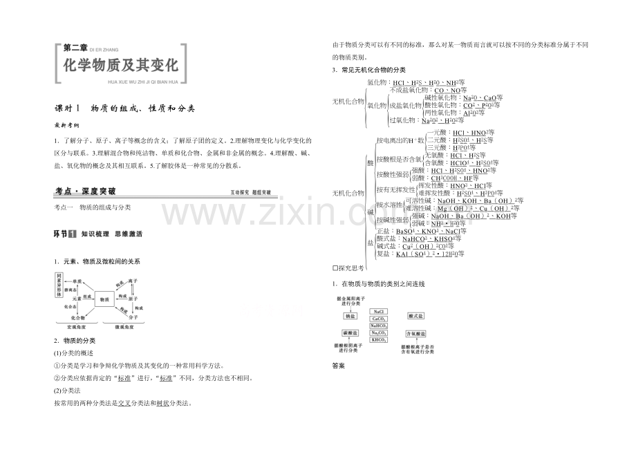 2021年高考化学总复习(江西版)配套文档：第二章-化学物质及其变化-化学物质及其变化.docx_第1页