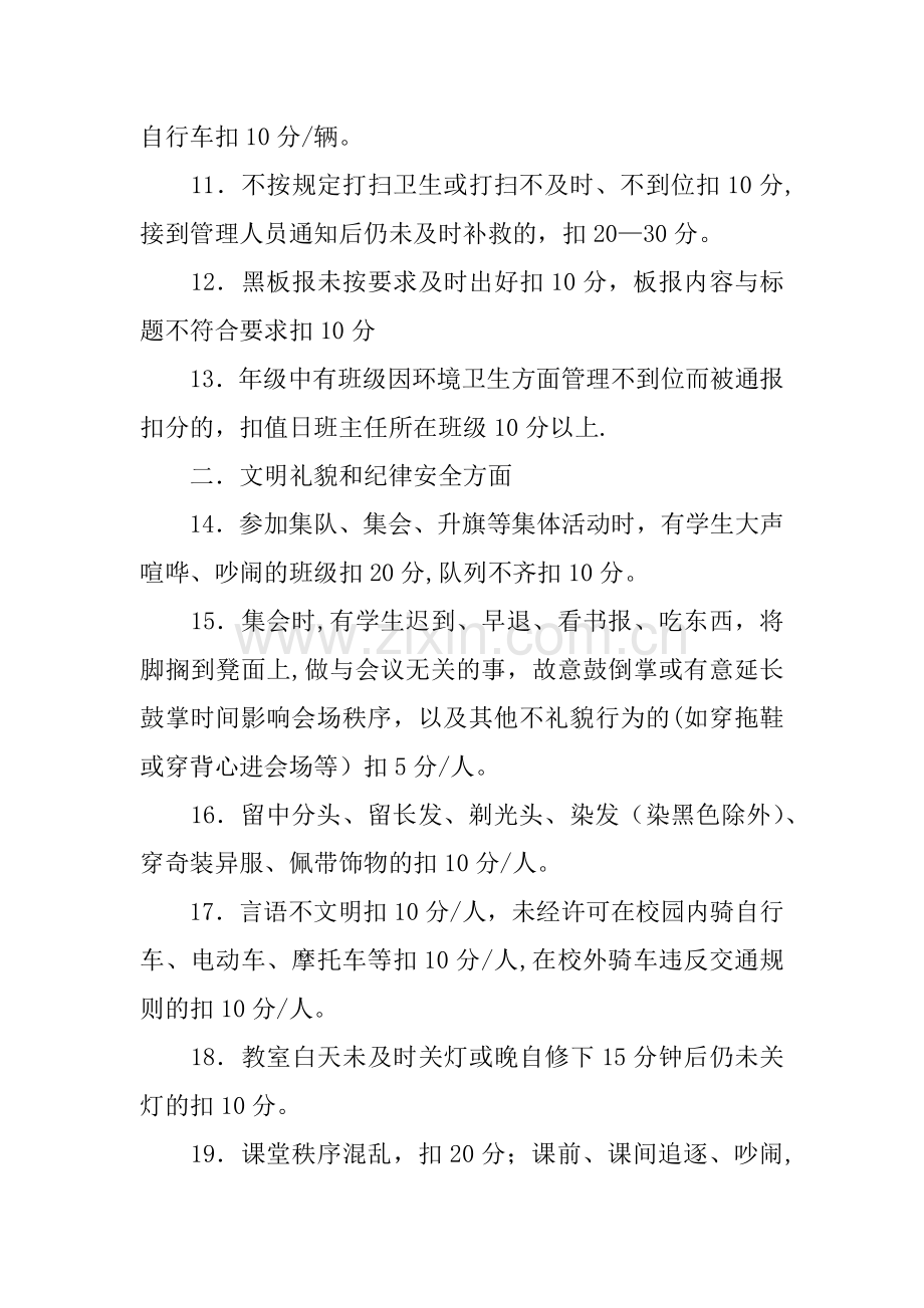 中学德育百分竞赛量化考核实施细则.docx_第2页