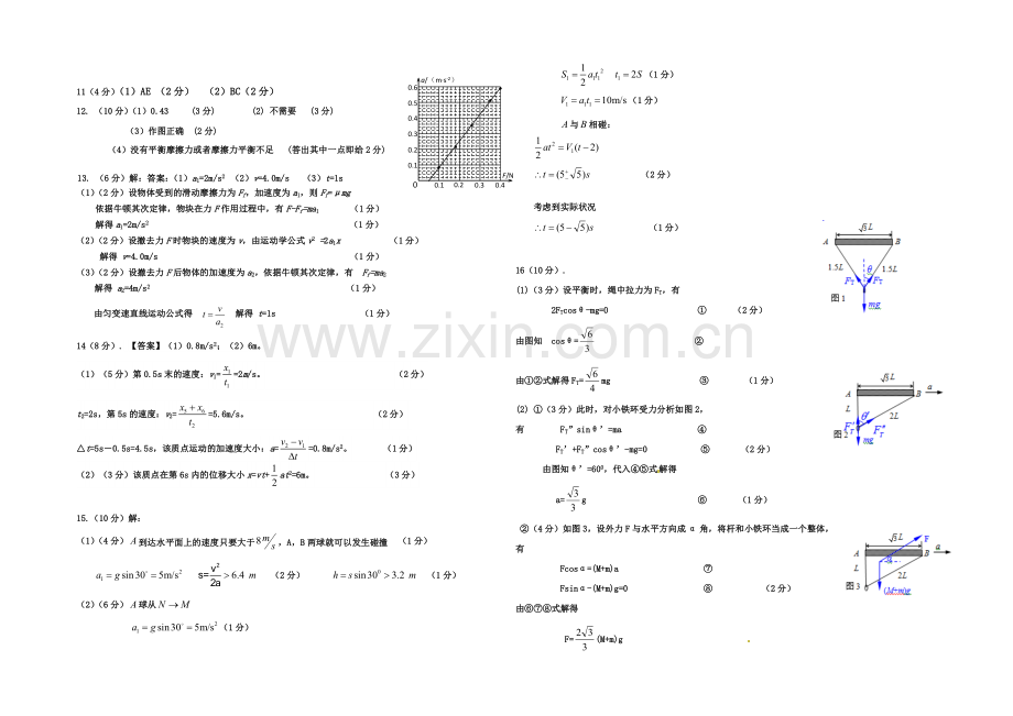 河南省实验中学2021届高三上学期第一次月考物理试题-Word版含答案.docx_第3页