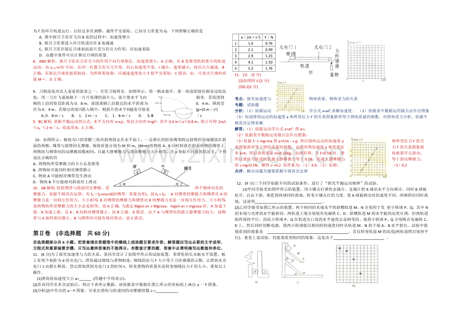 【全国大联考】2021届高三第二次联考物理试题-Word版含解析.docx_第2页