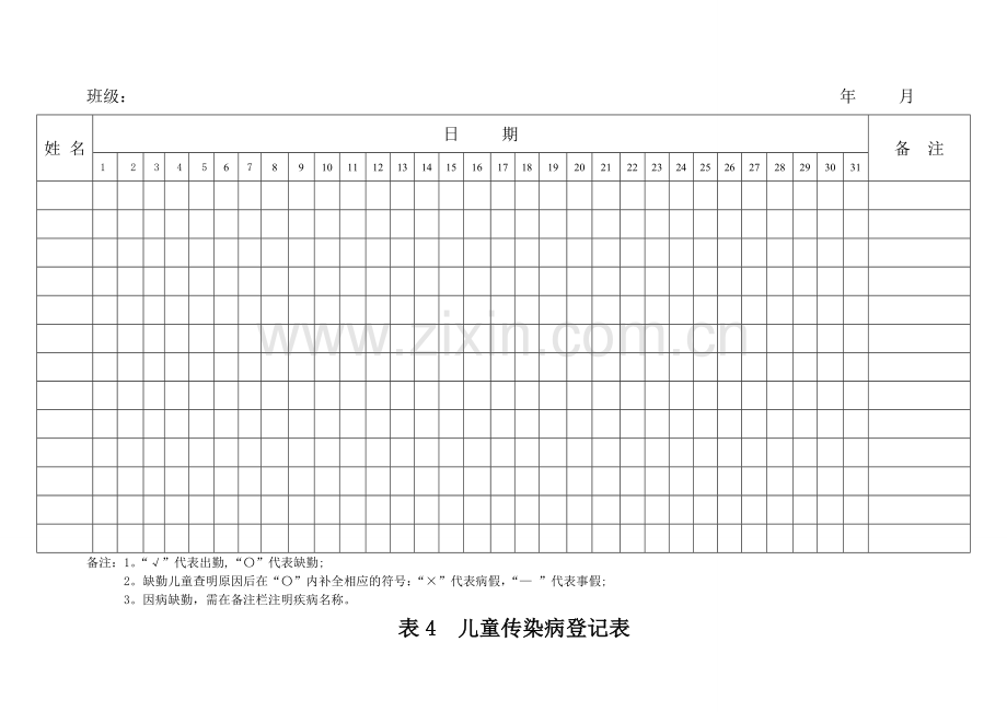 表1--晨午检及全日健康观察记录表(1).doc_第3页