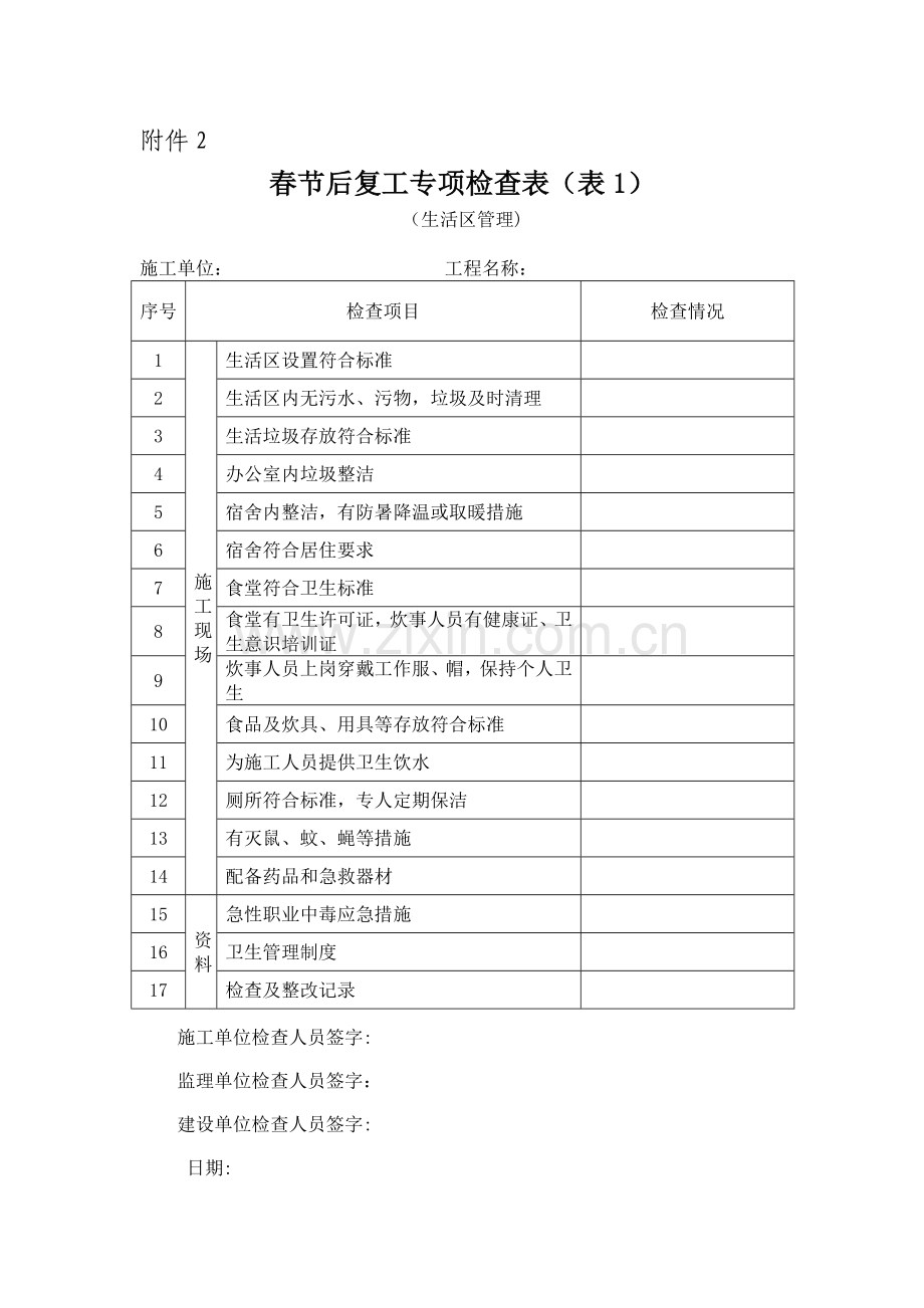 建设工程春节复工申请表附件(表1-表11).doc_第1页