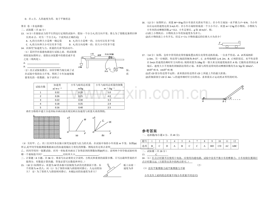 新课标Ⅱ第三辑2022届高三上学期第二次月考-物理-Word版含答案.docx_第2页