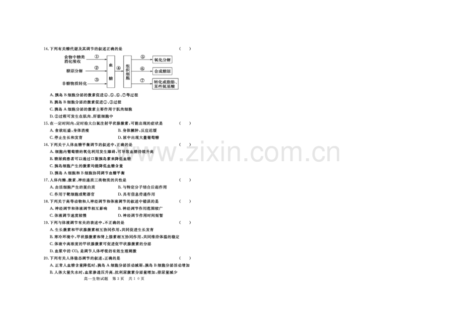 山东省济宁市兖州2020-2021学年高一下学期期中考试生物试题-扫描版含答案.docx_第3页