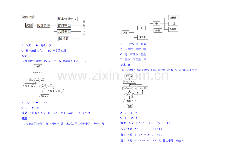 2020-2021学年高中数学选修1-2单元测试卷：第四章+框图.docx_第2页