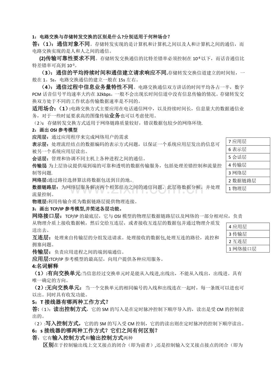 现代交换技术课后习题答案总结.doc_第2页