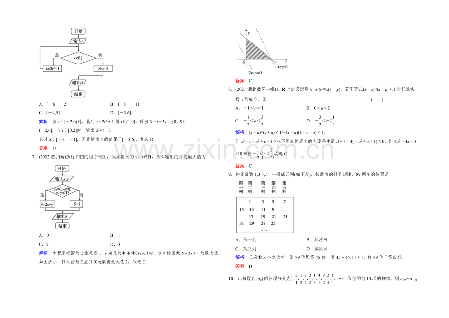 2022届数学一轮(文科)人教A版-阶段回扣练11-第十一章-推理证明、算法、复数.docx_第2页