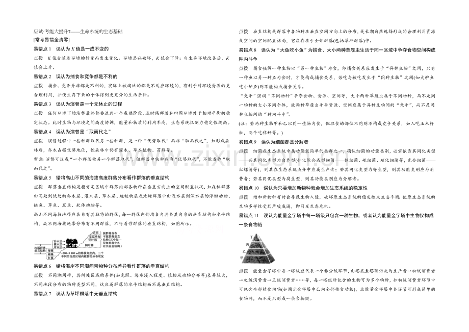 2022年高三生物(人教版)一轮复习-应试-考能大提升7——生命系统的生态基础.docx_第1页