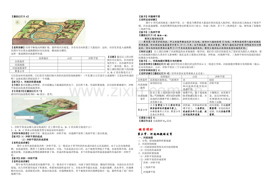 2020年新人教版高中地理必修1：教案4.3《河流地貌的发育》.docx_第2页