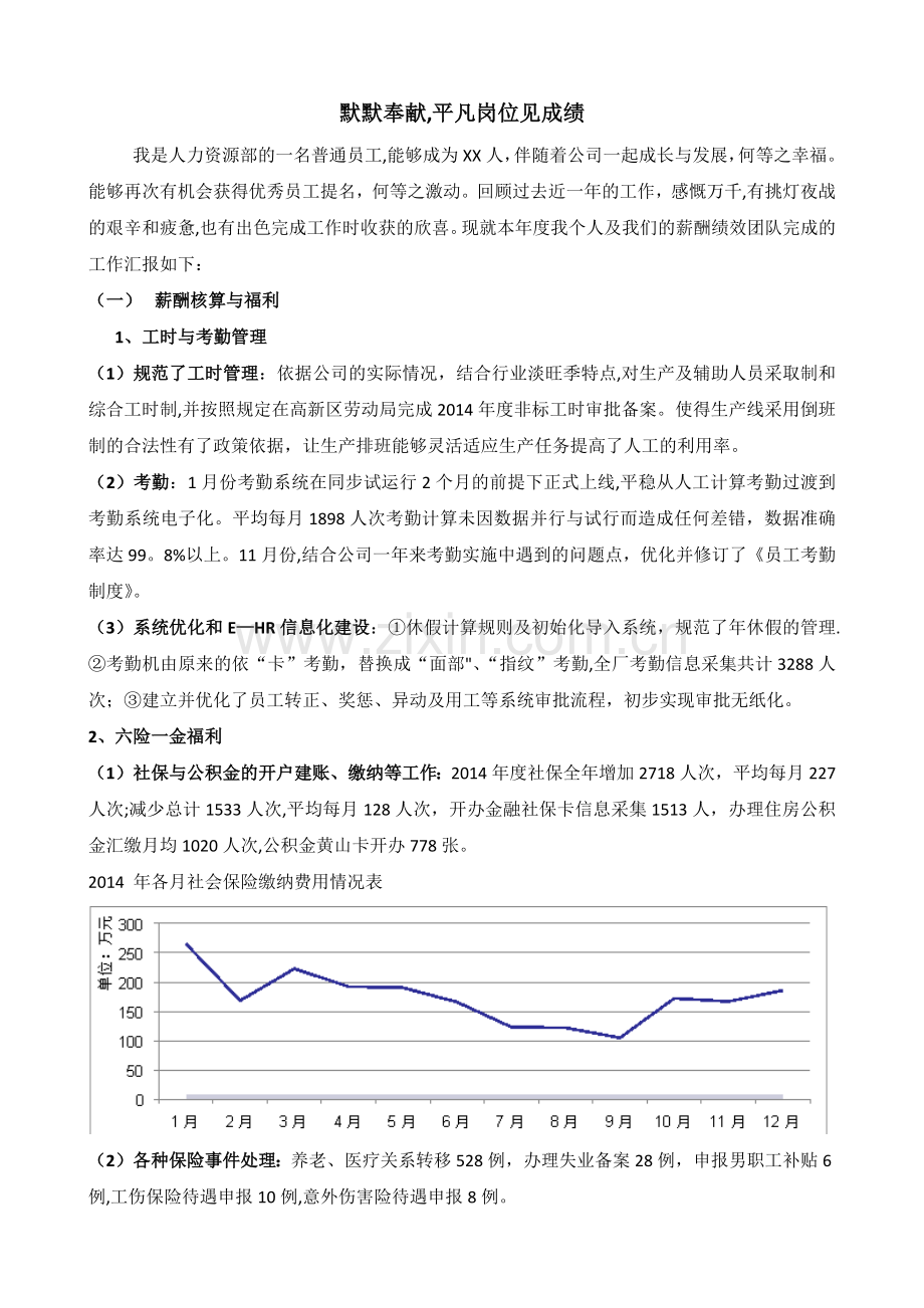 薪酬福利模块年度工作总结.doc_第1页