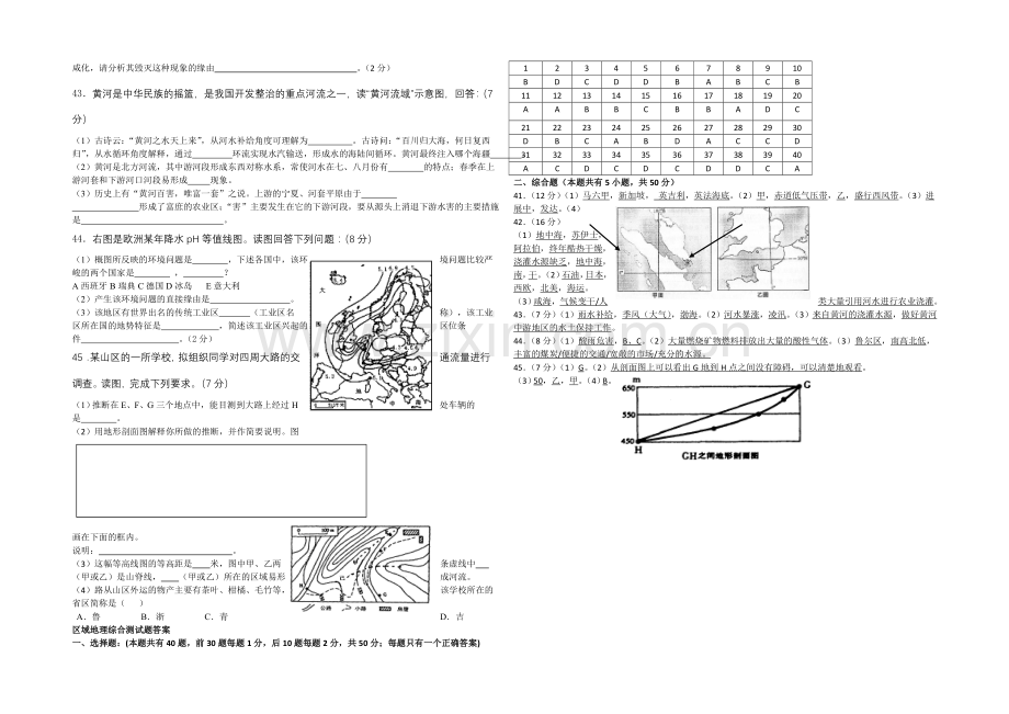 2021高考地理一轮复习之区域地理综合测试题.docx_第3页