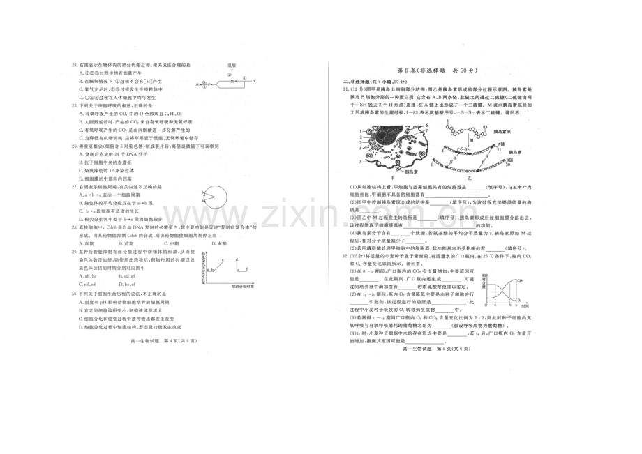 山东省德州市2020-2021学年高一上学期2月期末统考生物试题扫描版含答案.docx_第3页