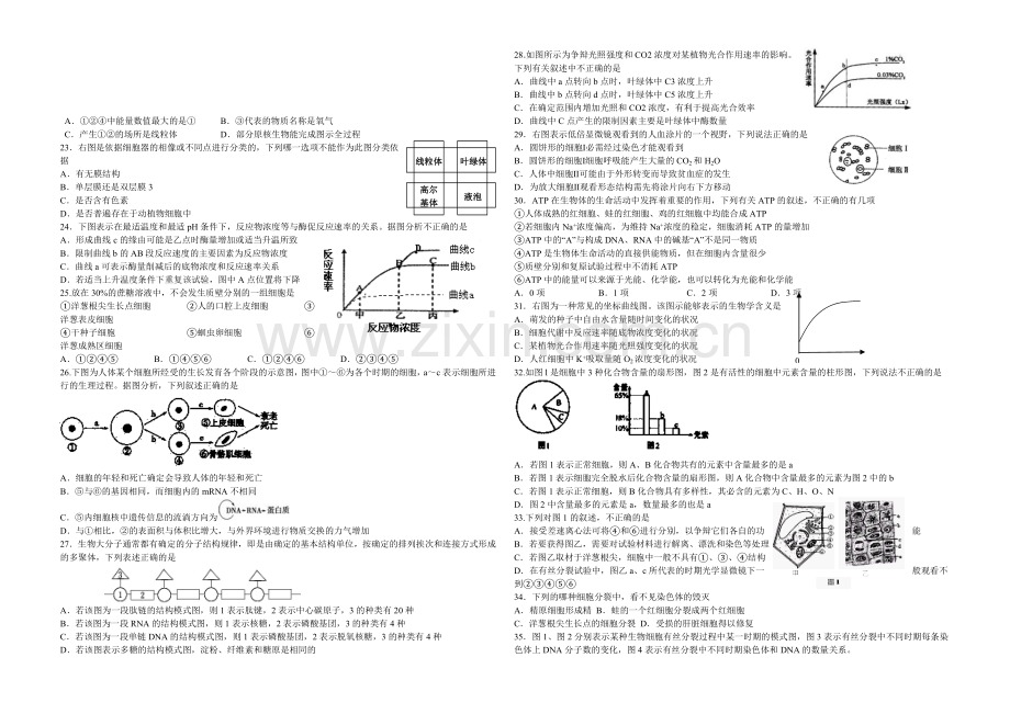 辽宁版2022届高三上学期第二次月考-生物-Word版含答案.docx_第2页