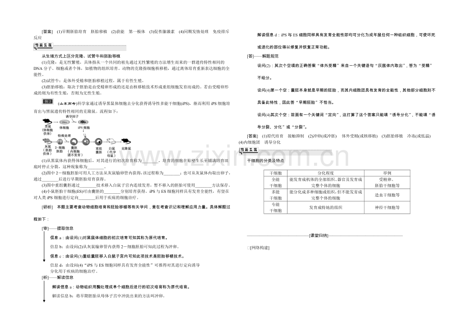 2022年高中生物人教版选修三教师用书-3.3胚胎工程的应用及前景.docx_第3页