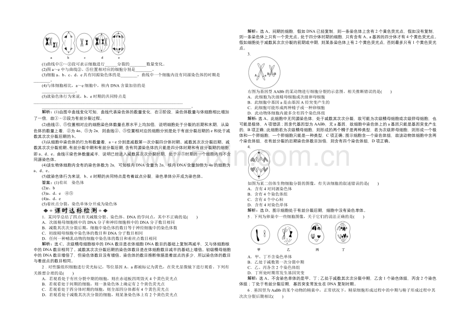 2021届高考生物一轮复习-必修2第二章第1节知能演练强化闯关-Word版含解析.docx_第2页