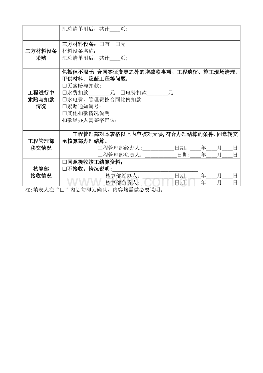 工程竣工结算资料移交清单.doc_第2页