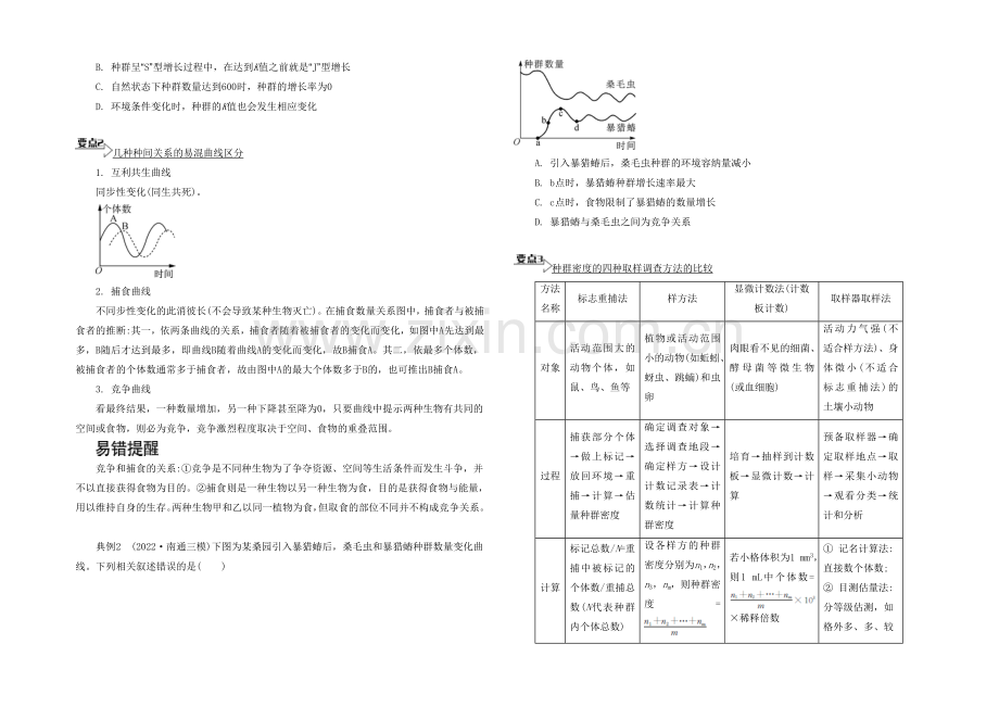 2021高考生物二轮复习提优(江苏专用)专题七-第一讲-种群和群落25-【能力提升】-.docx_第2页