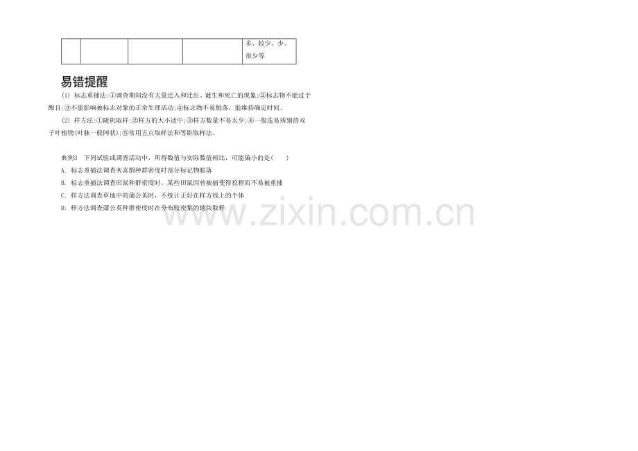 2021高考生物二轮复习提优(江苏专用)专题七-第一讲-种群和群落25-【能力提升】-.docx_第3页