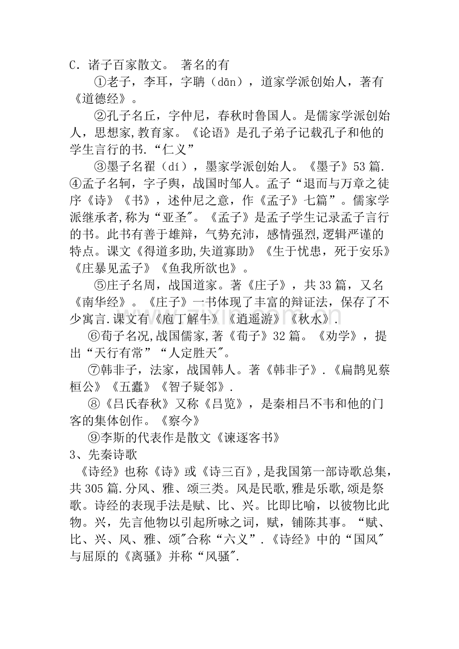 汉语言文学毕业考试基础知识.doc_第2页