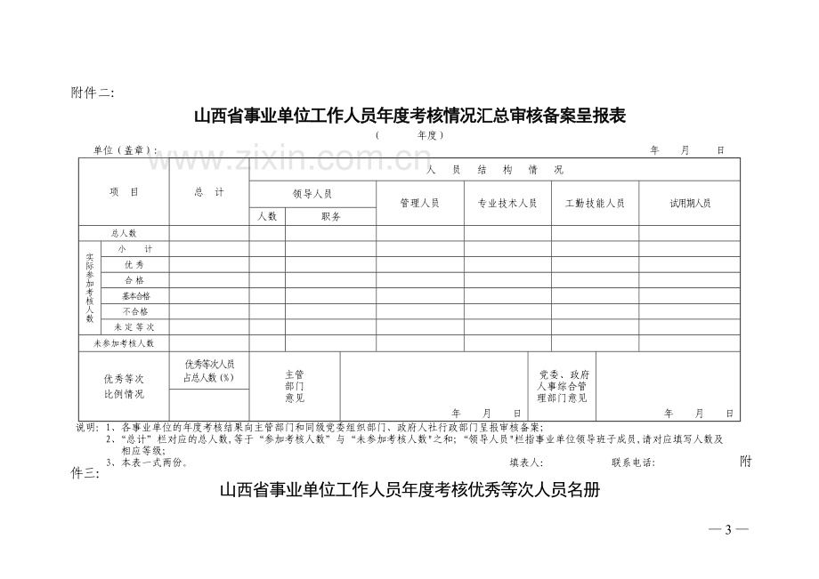 山西省事业单位工作人员年度考核登记表.doc_第3页