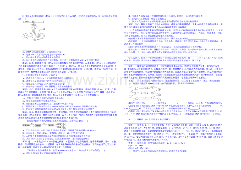 2022届高三生物一轮复习配套文档：单元过关检测-遗传的物质基础-(六).docx_第2页